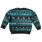 New Zealand Darts Christmas Kid Ugly Christmas Sweater Merry Xmas Aotearoa Maori Paua Shell - Aussie Hoodie