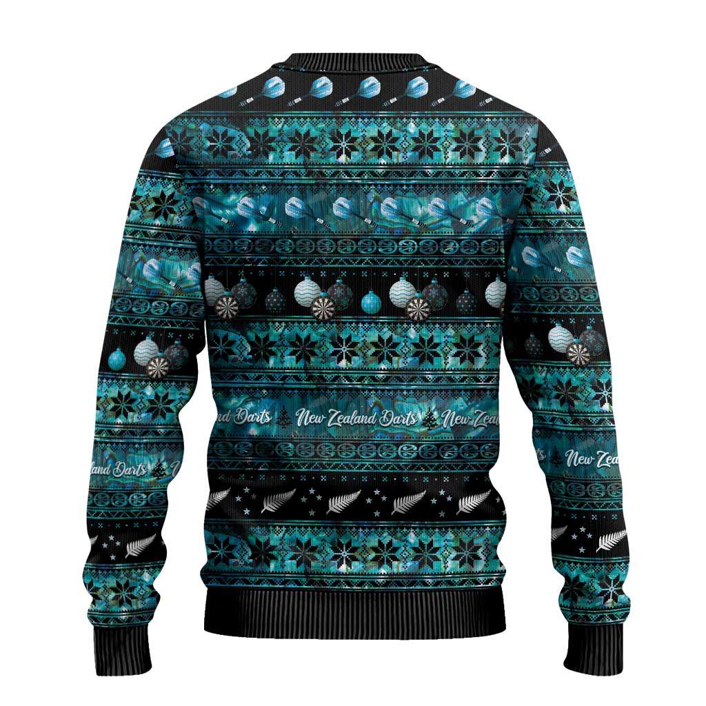 New Zealand Darts Christmas Ugly Christmas Sweater Merry Xmas Aotearoa Maori Paua Shell - Aussie Hoodie