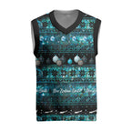 New Zealand Darts Christmas Knitted V-Neck Vest Merry Xmas Aotearoa Maori Paua Shell - Aussie Hoodie