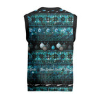 New Zealand Darts Christmas Knitted V-Neck Vest Merry Xmas Aotearoa Maori Paua Shell - Aussie Hoodie