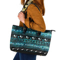 New Zealand Darts Christmas Leather Tote Bag Merry Xmas Aotearoa Maori Paua Shell - Aussie Hoodie
