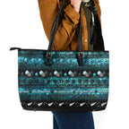 New Zealand Darts Christmas Leather Tote Bag Merry Xmas Aotearoa Maori Paua Shell - Aussie Hoodie