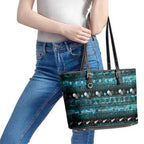 New Zealand Darts Christmas Leather Tote Bag Merry Xmas Aotearoa Maori Paua Shell - Aussie Hoodie