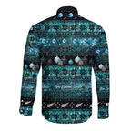 New Zealand Darts Christmas Long Sleeve Button Shirt Merry Xmas Aotearoa Maori Paua Shell - Aussie Hoodie