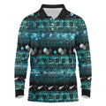 New Zealand Darts Christmas Long Sleeve Polo Shirt Merry Xmas Aotearoa Maori Paua Shell - Aussie Hoodie