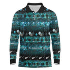 New Zealand Darts Christmas Long Sleeve Polo Shirt Merry Xmas Aotearoa Maori Paua Shell - Aussie Hoodie