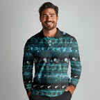 New Zealand Darts Christmas Long Sleeve Polo Shirt Merry Xmas Aotearoa Maori Paua Shell - Aussie Hoodie