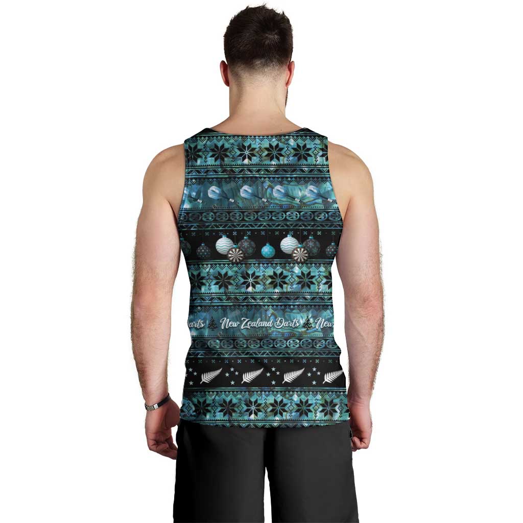 New Zealand Darts Christmas Men Tank Top Merry Xmas Aotearoa Maori Paua Shell - Aussie Hoodie