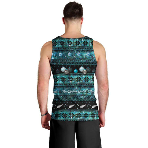 New Zealand Darts Christmas Men Tank Top Merry Xmas Aotearoa Maori Paua Shell - Aussie Hoodie