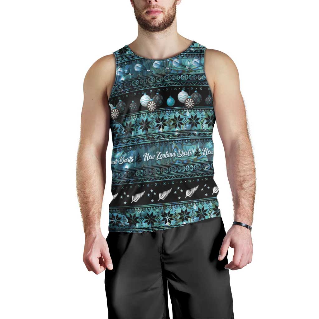 New Zealand Darts Christmas Men Tank Top Merry Xmas Aotearoa Maori Paua Shell - Aussie Hoodie