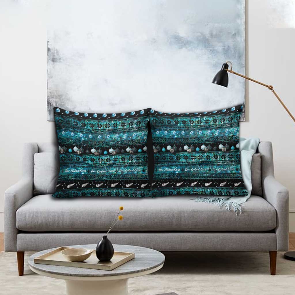 New Zealand Darts Christmas Pillow Cover Merry Xmas Aotearoa Maori Paua Shell - Aussie Hoodie
