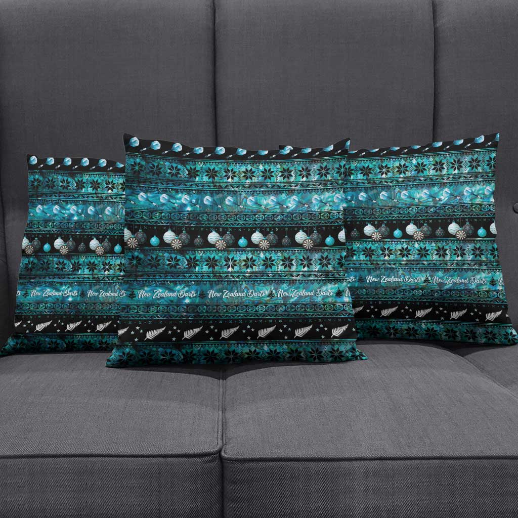 New Zealand Darts Christmas Pillow Cover Merry Xmas Aotearoa Maori Paua Shell - Aussie Hoodie