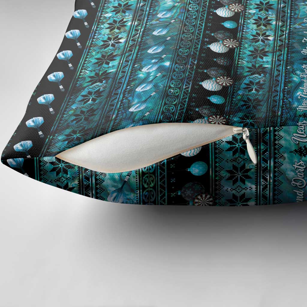 New Zealand Darts Christmas Pillow Cover Merry Xmas Aotearoa Maori Paua Shell - Aussie Hoodie