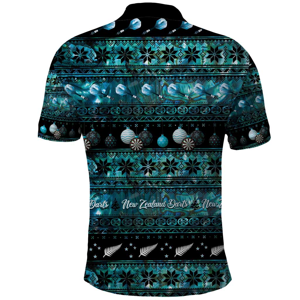 New Zealand Darts Christmas Polo Shirt Merry Xmas Aotearoa Maori Paua Shell - Aussie Hoodie