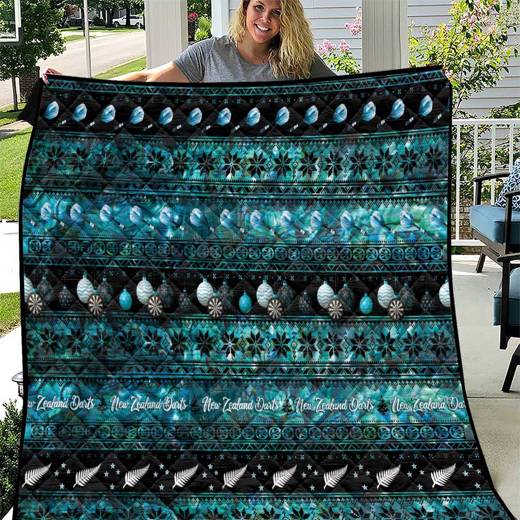 New Zealand Darts Christmas Quilt Merry Xmas Aotearoa Maori Paua Shell - Aussie Hoodie
