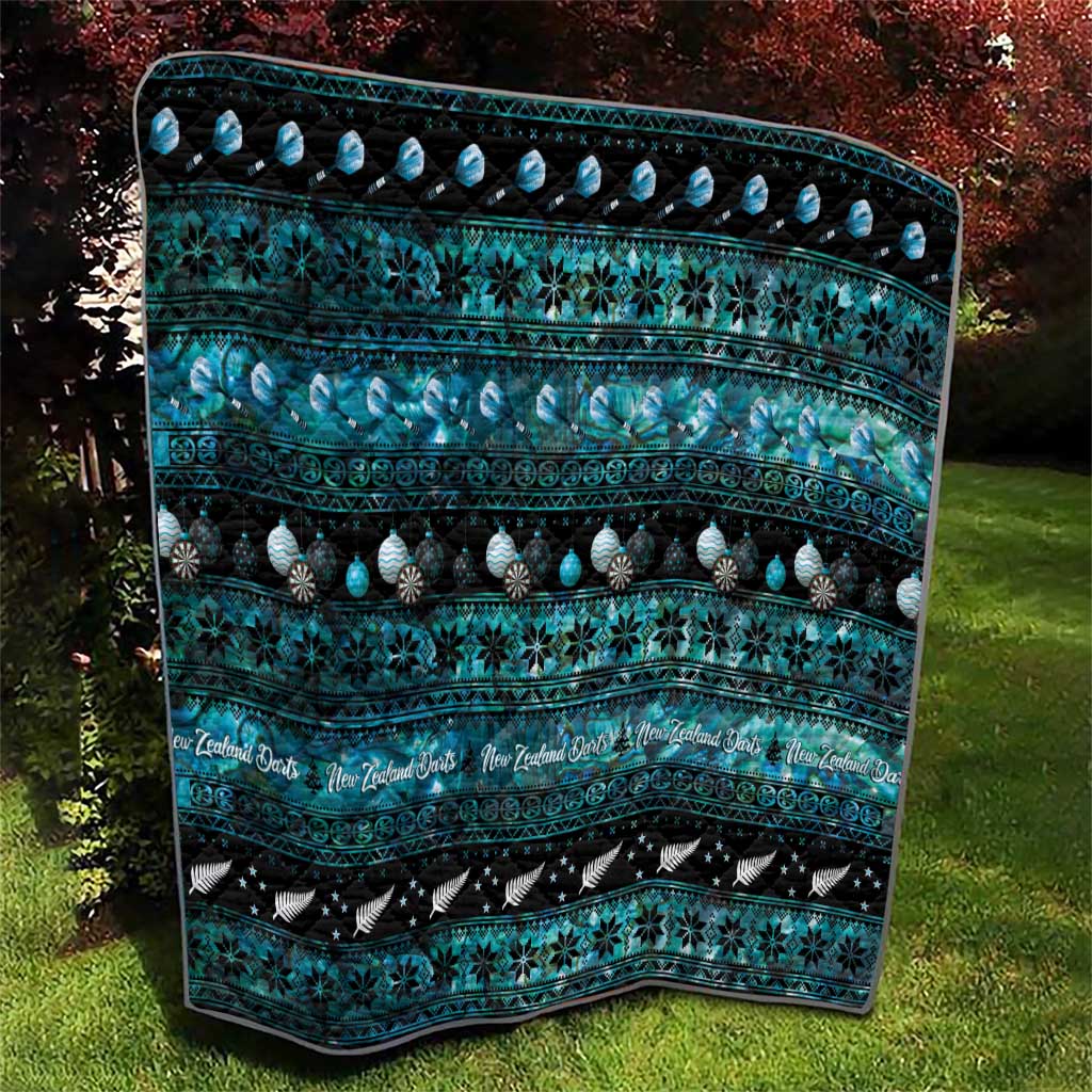 New Zealand Darts Christmas Quilt Merry Xmas Aotearoa Maori Paua Shell - Aussie Hoodie
