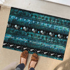New Zealand Darts Christmas Rubber Doormat Merry Xmas Aotearoa Maori Paua Shell - Aussie Hoodie