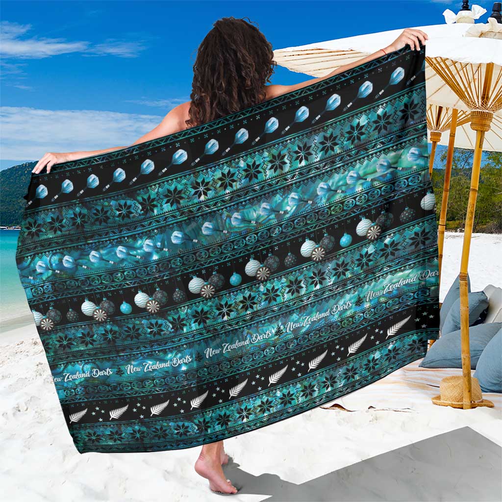 New Zealand Darts Christmas Sarong Merry Xmas Aotearoa Maori Paua Shell - Aussie Hoodie