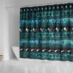New Zealand Darts Christmas Shower Curtain Merry Xmas Aotearoa Maori Paua Shell - Aussie Hoodie