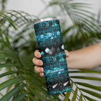 New Zealand Darts Christmas Skinny Tumbler Merry Xmas Aotearoa Maori Paua Shell - Aussie Hoodie