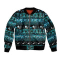 New Zealand Darts Christmas Sleeve Zip Bomber Jacket Merry Xmas Aotearoa Maori Paua Shell - Aussie Hoodie