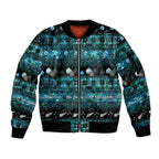 New Zealand Darts Christmas Sleeve Zip Bomber Jacket Merry Xmas Aotearoa Maori Paua Shell - Aussie Hoodie