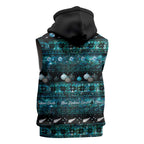 New Zealand Darts Christmas Sleeveless Hoodie Merry Xmas Aotearoa Maori Paua Shell - Aussie Hoodie