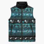 New Zealand Darts Christmas Sleeveless Puffer Jacket Merry Xmas Aotearoa Maori Paua Shell - Aussie Hoodie