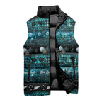 New Zealand Darts Christmas Sleeveless Puffer Jacket Merry Xmas Aotearoa Maori Paua Shell - Aussie Hoodie