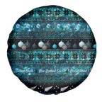New Zealand Darts Christmas Spare Tire Cover Merry Xmas Aotearoa Maori Paua Shell - Aussie Hoodie