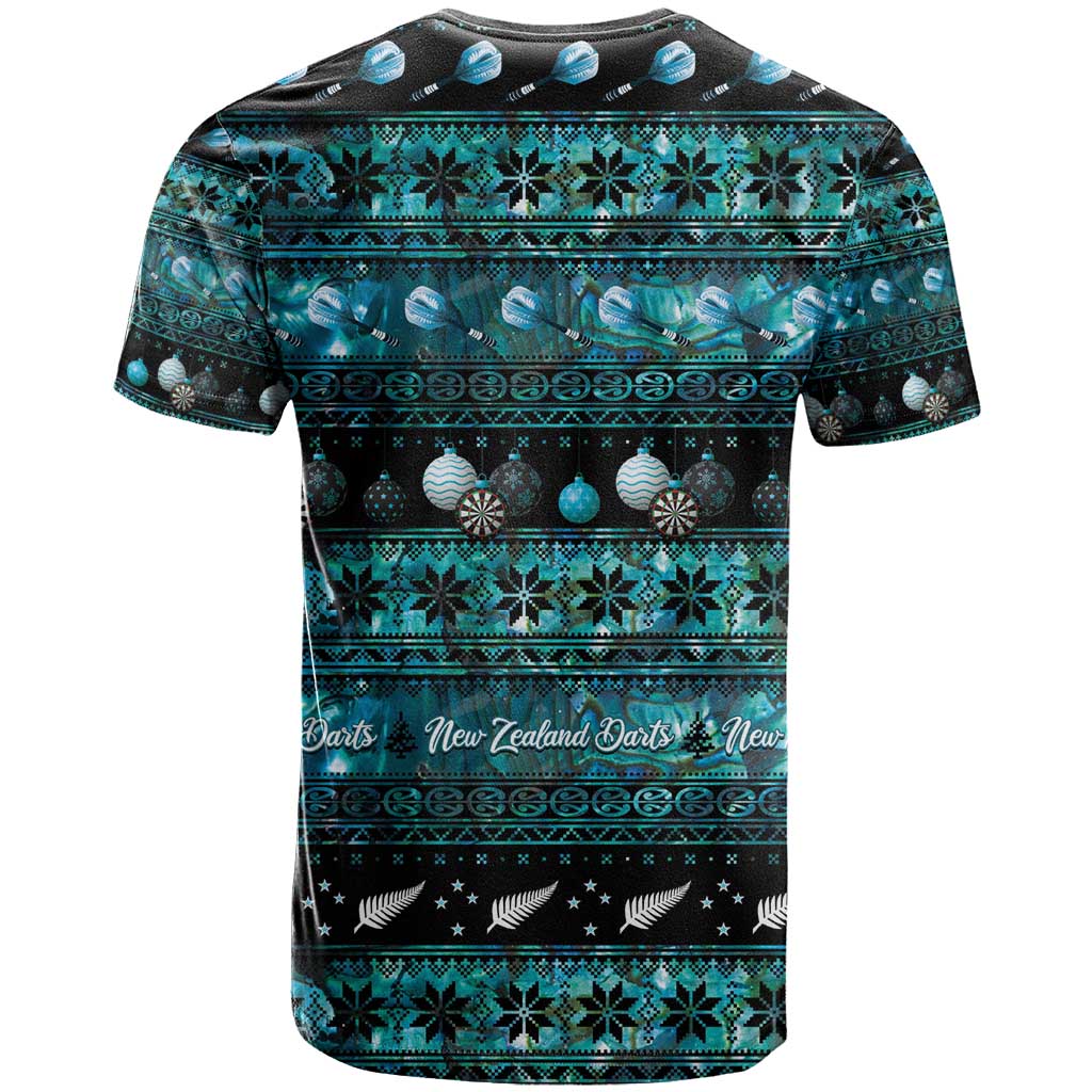 New Zealand Darts Christmas T Shirt Merry Xmas Aotearoa Maori Paua Shell - Aussie Hoodie