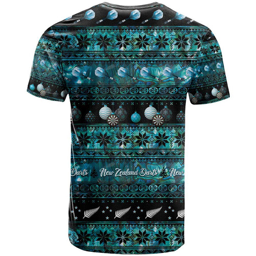 New Zealand Darts Christmas T Shirt Merry Xmas Aotearoa Maori Paua Shell - Aussie Hoodie