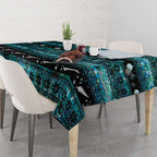 New Zealand Darts Christmas Tablecloth Merry Xmas Aotearoa Maori Paua Shell - Aussie Hoodie