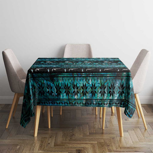 New Zealand Darts Christmas Tablecloth Merry Xmas Aotearoa Maori Paua Shell - Aussie Hoodie