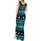 New Zealand Darts Christmas Tank Maxi Dress Merry Xmas Aotearoa Maori Paua Shell - Aussie Hoodie