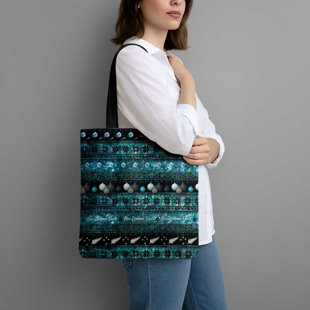 New Zealand Darts Christmas Tote Bag Merry Xmas Aotearoa Maori Paua Shell - Aussie Hoodie
