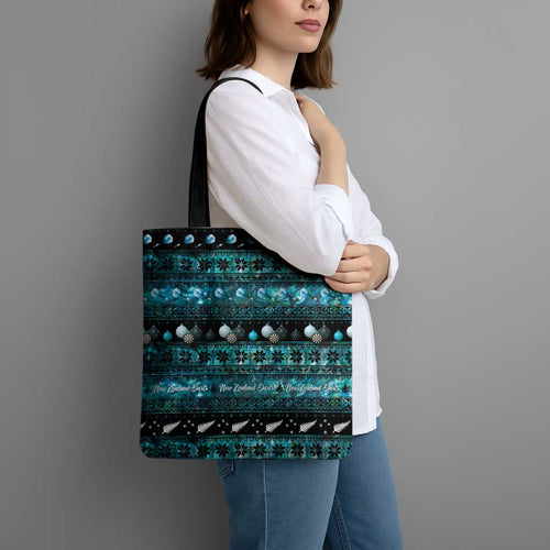 New Zealand Darts Christmas Tote Bag Merry Xmas Aotearoa Maori Paua Shell - Aussie Hoodie