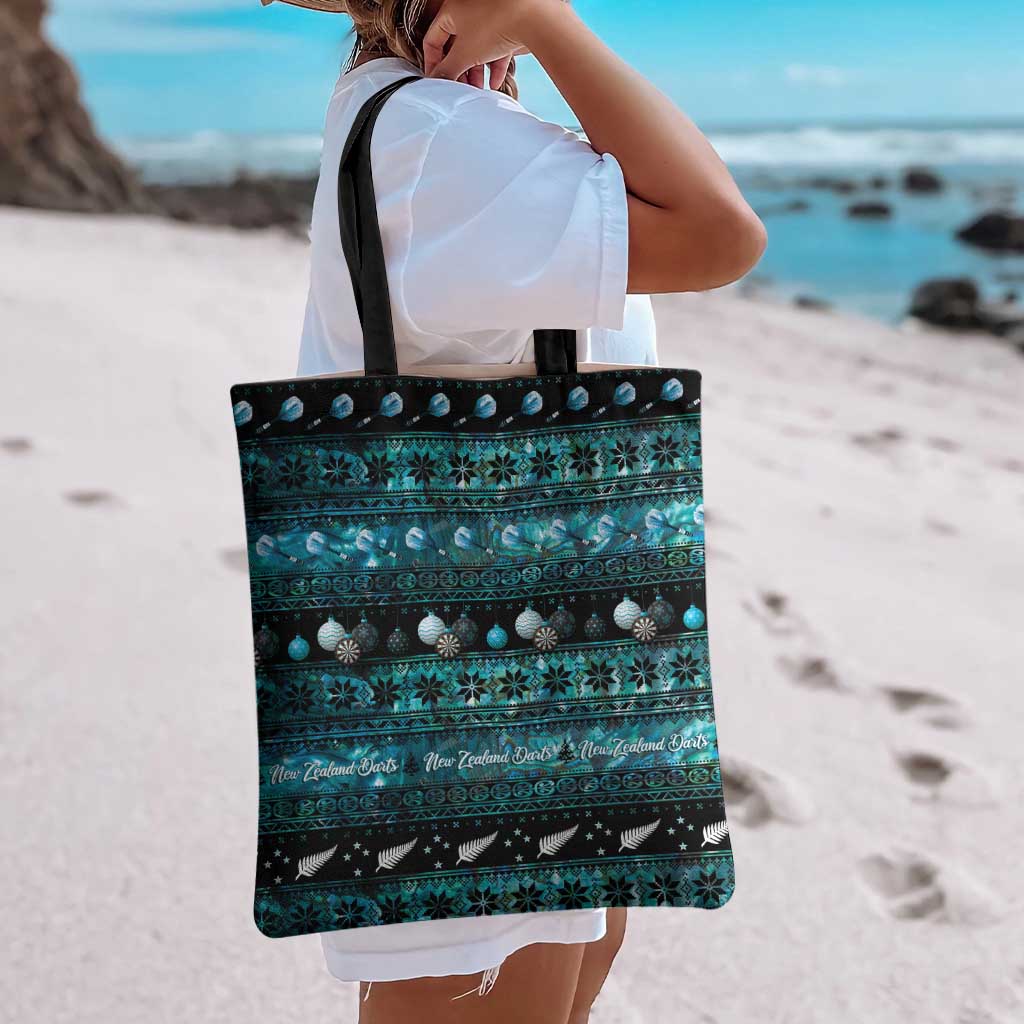 New Zealand Darts Christmas Tote Bag Merry Xmas Aotearoa Maori Paua Shell - Aussie Hoodie