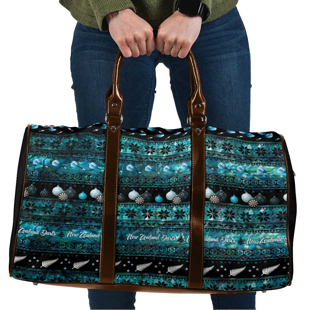 New Zealand Darts Christmas Travel Bag Merry Xmas Aotearoa Maori Paua Shell - Aussie Hoodie