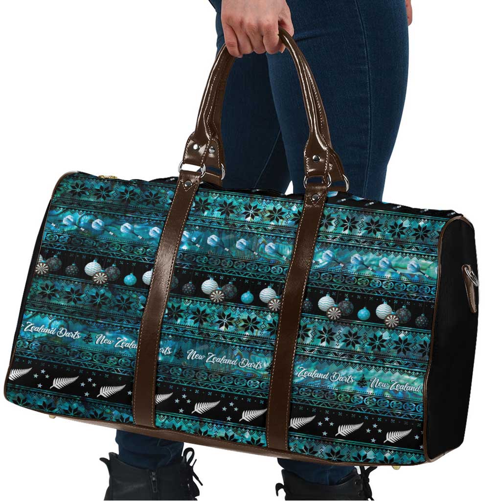 New Zealand Darts Christmas Travel Bag Merry Xmas Aotearoa Maori Paua Shell - Aussie Hoodie