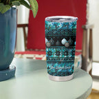 New Zealand Darts Christmas Tumbler Cup Merry Xmas Aotearoa Maori Paua Shell - Aussie Hoodie