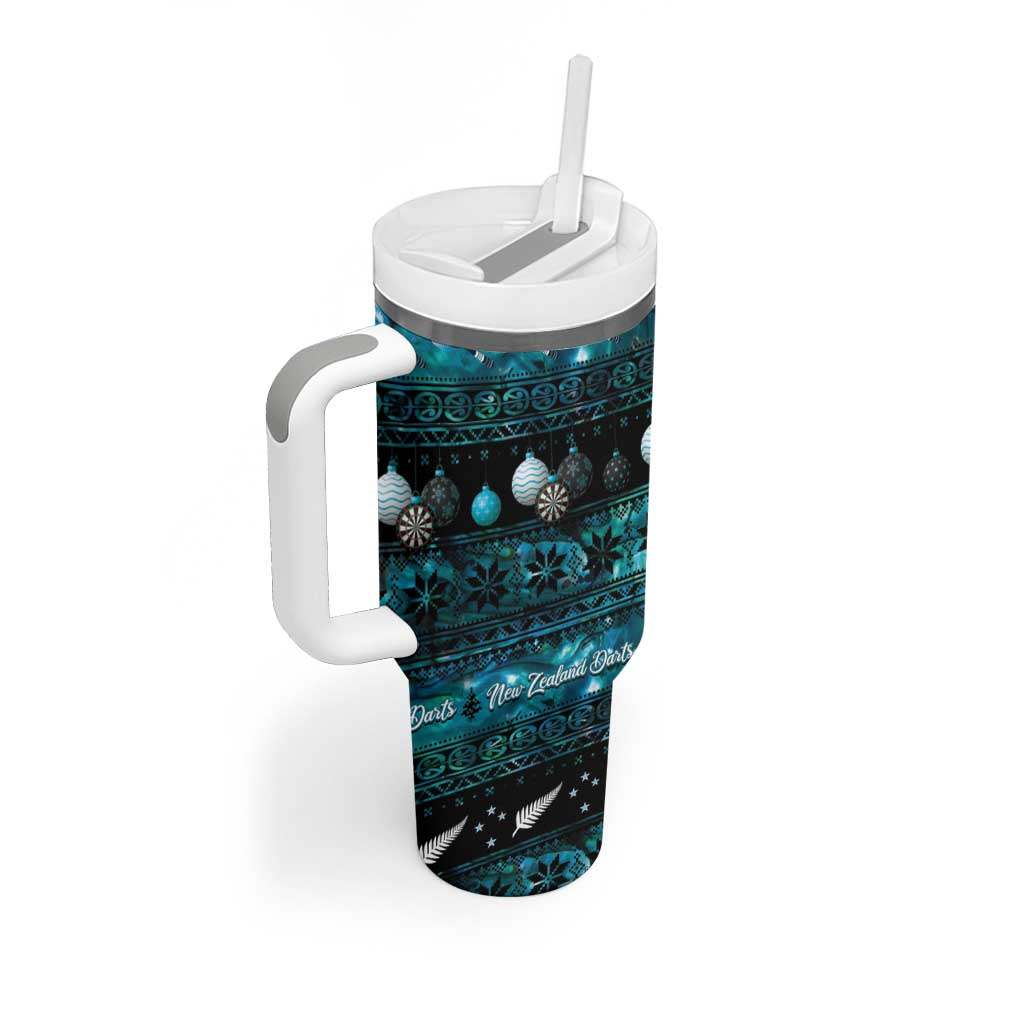 New Zealand Darts Christmas Tumbler With Handle Merry Xmas Aotearoa Maori Paua Shell - Aussie Hoodie