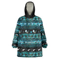 New Zealand Darts Christmas Wearable Blanket Hoodie Merry Xmas Aotearoa Maori Paua Shell - Aussie Hoodie