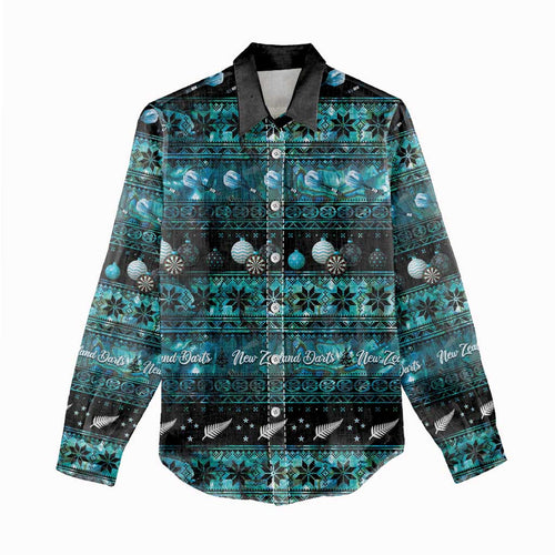 New Zealand Darts Christmas Women Casual Shirt Merry Xmas Aotearoa Maori Paua Shell - Aussie Hoodie