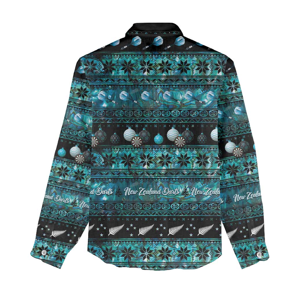 New Zealand Darts Christmas Women Casual Shirt Merry Xmas Aotearoa Maori Paua Shell - Aussie Hoodie