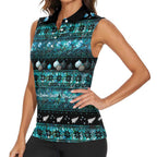 New Zealand Darts Christmas Women Sleeveless Polo Shirt Merry Xmas Aotearoa Maori Paua Shell - Aussie Hoodie