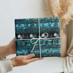 New Zealand Darts Christmas Wrapping Paper Merry Xmas Aotearoa Maori Paua Shell - Aussie Hoodie