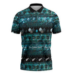 New Zealand Darts Christmas Zipper Polo Shirt Merry Xmas Aotearoa Maori Paua Shell - Aussie Hoodie