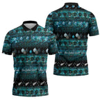 New Zealand Darts Christmas Zipper Polo Shirt Merry Xmas Aotearoa Maori Paua Shell - Aussie Hoodie