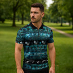 New Zealand Darts Christmas Zipper Polo Shirt Merry Xmas Aotearoa Maori Paua Shell - Aussie Hoodie